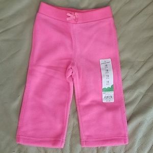 New Jumping Beans 12mos Hot Pink Fleece Pants Girl